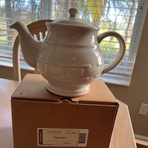 Longaberger Ivory Teapot